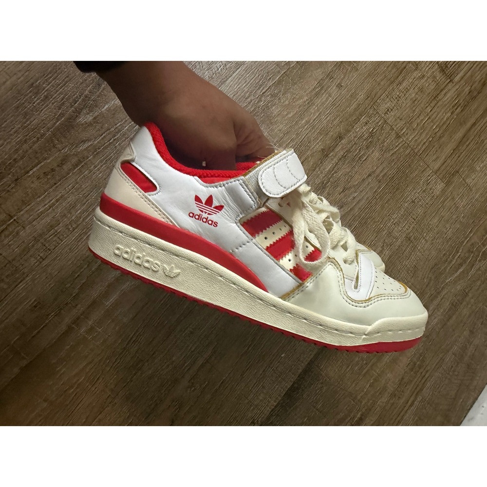 Adidas Forum Low Sneakers White Red Gold Men 6‎ Women 7 Retro GY5831